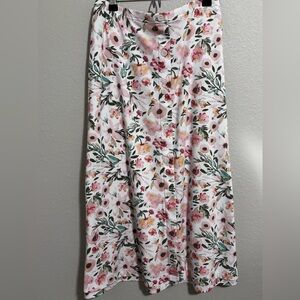 Ultra Softs women’s floral cotton knit skirt